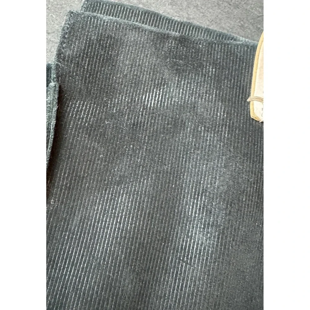 Clare V. Corduroy Tote Bag Large Black Cotton Leather Handle Plaid Lining Travel